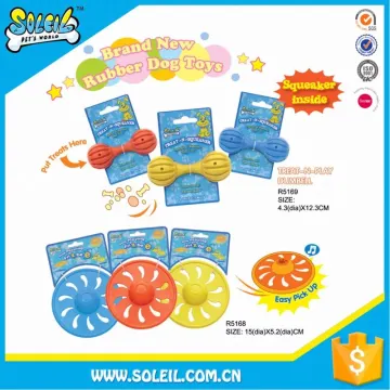 New Arrival Non-Toxic Colorful Rubber Squeaky Designer Dog Toys