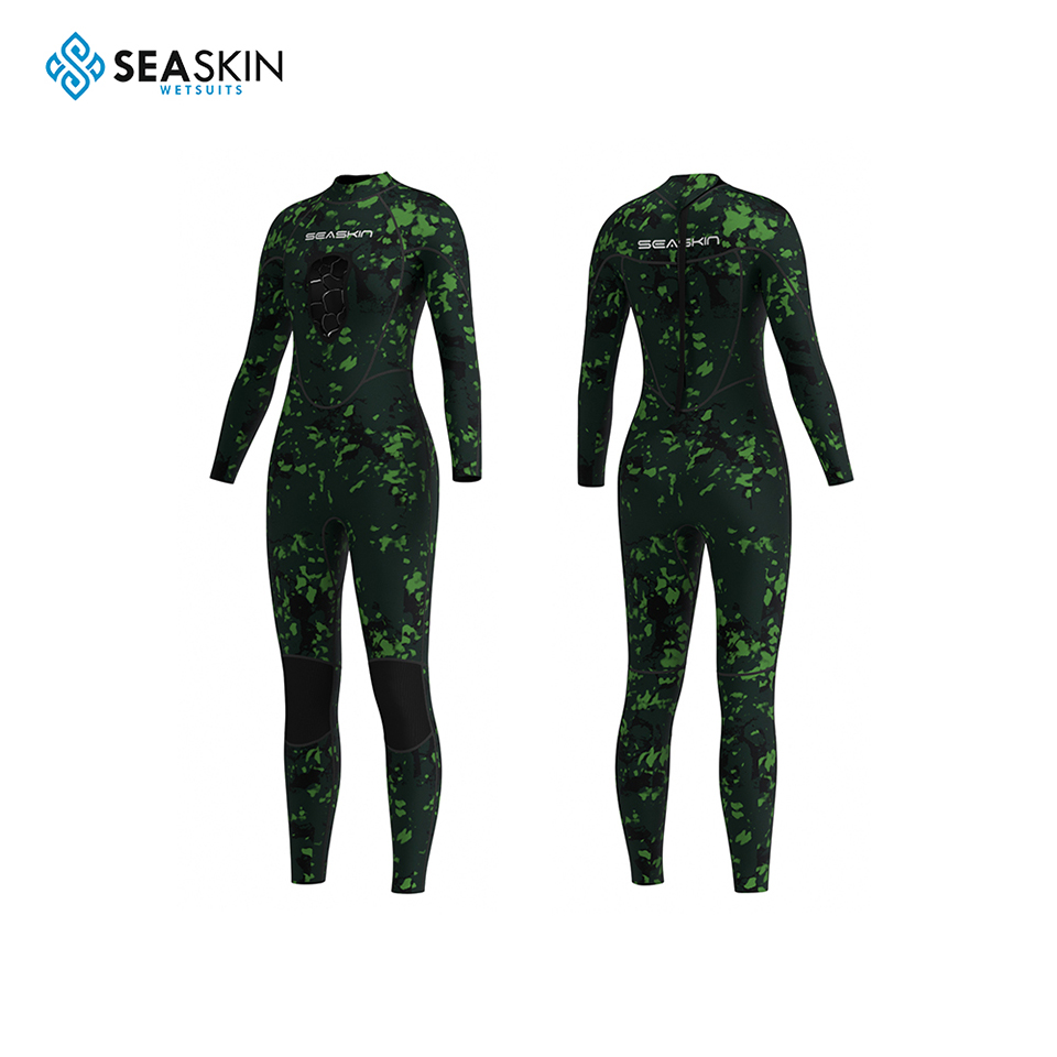 Wetsuit menyelam camo neoprene seaskin wanita