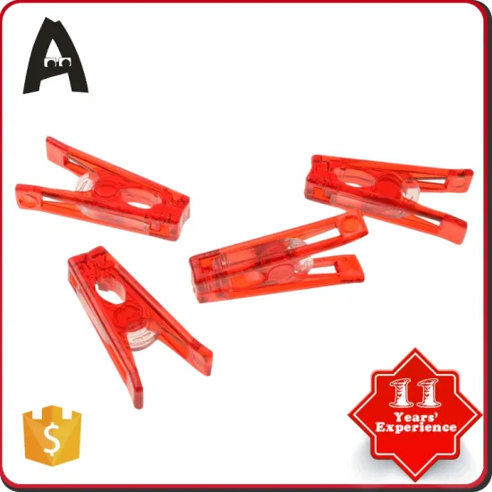 Wholesale Cheap Colored Plastic fashion Pegs red long clothes clip