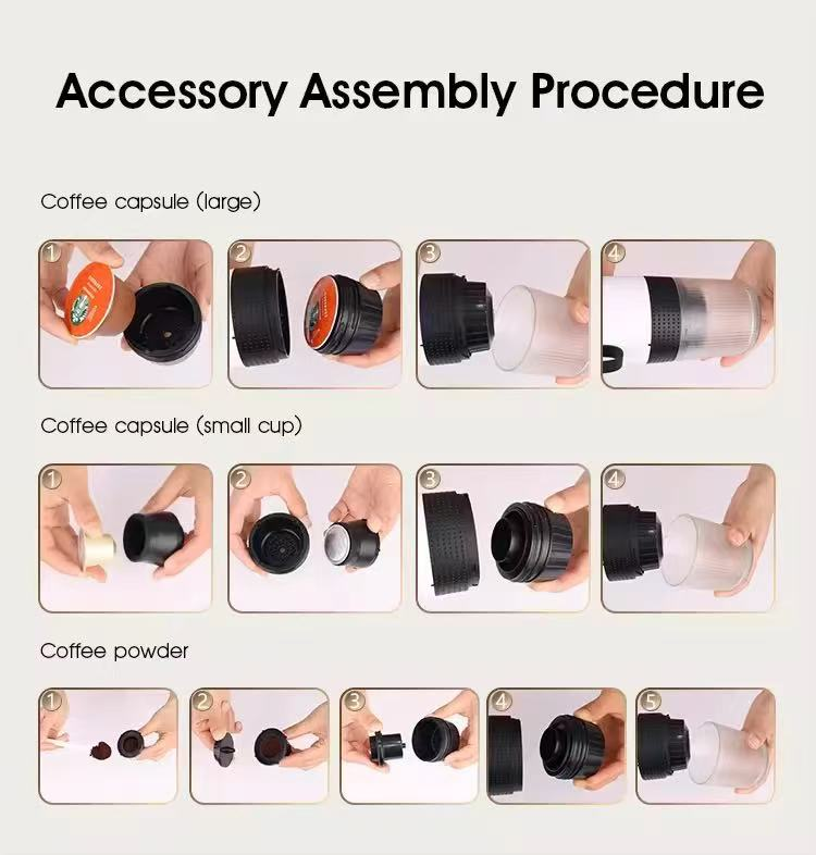 Portable capsule coffee machine