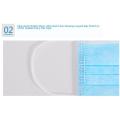 Non Woven Fabric Surgical 3-ply Disposable Facemask