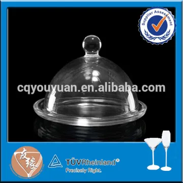 Wholesale small round glass plates for cake and butter