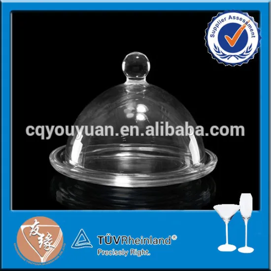 Wholesale small round glass plates for cake and butter