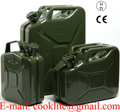 NATO/CE/UN Approved Petrol Gasoline Diesel Fuel Storage/transport Steel Tank Mil-spec Jerry Can