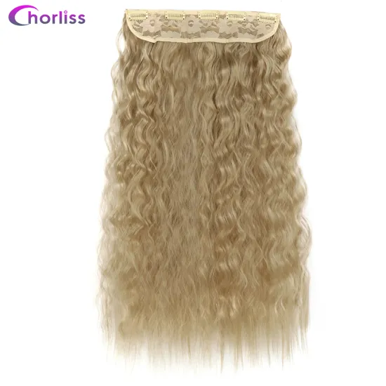 Wholesale Cheap Price Top Quality 22 Inch Chorliss Afro Puff Kinky Curly Blonde Synthetic Strappy Ponytail Hair Extensions