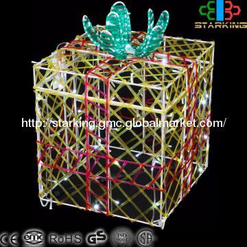 LED 3D gift box motif light