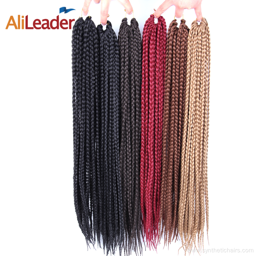 Colorful Synthetic Crochet Hair Box Braids For Women