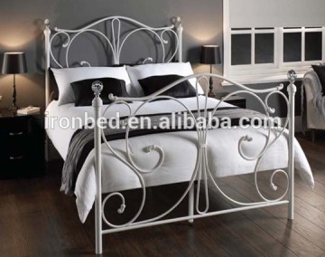 2015 China Modern high quality new fashion style bedroom metal bed adult bed single bed