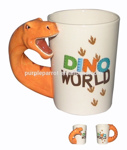 Cartoon T-REX dragon mug with dino world decal