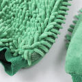 Microfiber chenille cleaning mitt