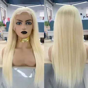 13X4 Transparent Lace Natural Wave Blond Hair Wigs Wholesale Human Hair Lace Front Wigs 613