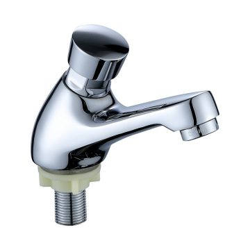 Press Type Brass Sink Mixer with Single Delay Feature for Bathroom Basin Faucet