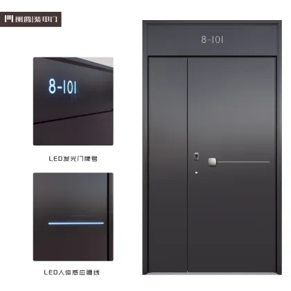 High security aluminum security door