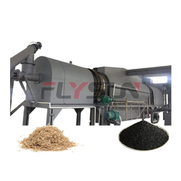 Continuous Sawdust Carbonization Furnace for Rice Husk, Coconut Shell, and Palm Shell Carbon Rotary Furnace