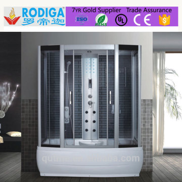 Autme 6mm tempered glass acrylic tray portable rectangle steam shower cabin room