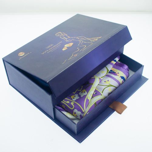 Luxury Scarf Packaging Custom Drawer Magnetic Gift Box