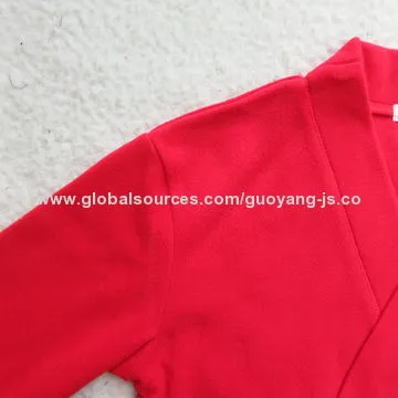 Women's red robe, made of 100% polyester
