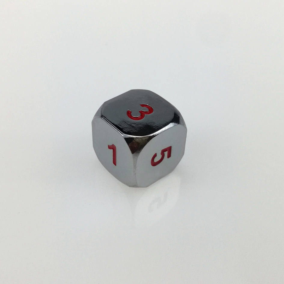 Rollooo 6 Sided Dice Single Metal d6