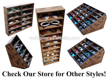 oak wooden sunglasses stand eyewear showcase