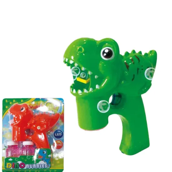 Summer Fun: Electric Dinosaur Bubble Gun with Lights and Music - The Ultimate Toy Game Machine