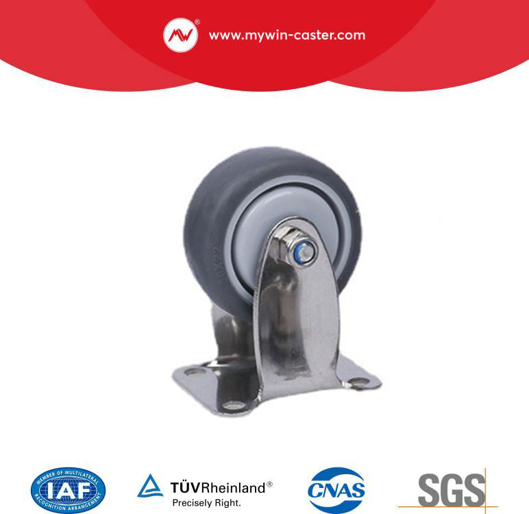 1.5 inch light duty stainless steel rigid caster wheel