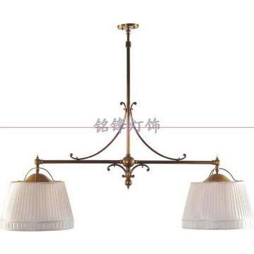 15452 2 lights antique solid brass down light pendant lamp