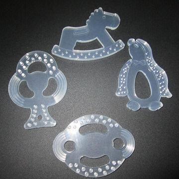 Silicone baby teethers and rattles, FDA-certified, various models are available