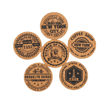 Round Printed Wooden Cork Coasters for Drinks