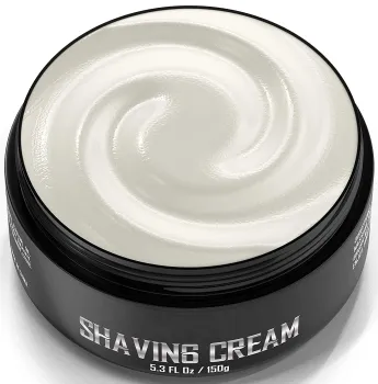 Custom Men's Barber Shop Shaving Gel and Soap Set in Black Jars