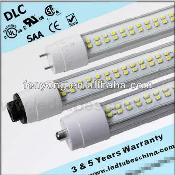 8FT led tube light 36w with single pin fa8 end cap UL CUL approved