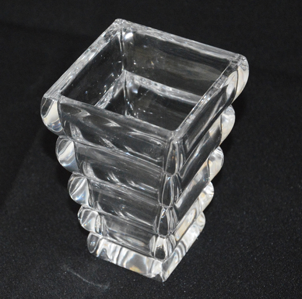 Ladder Shape Clear Glass Vase