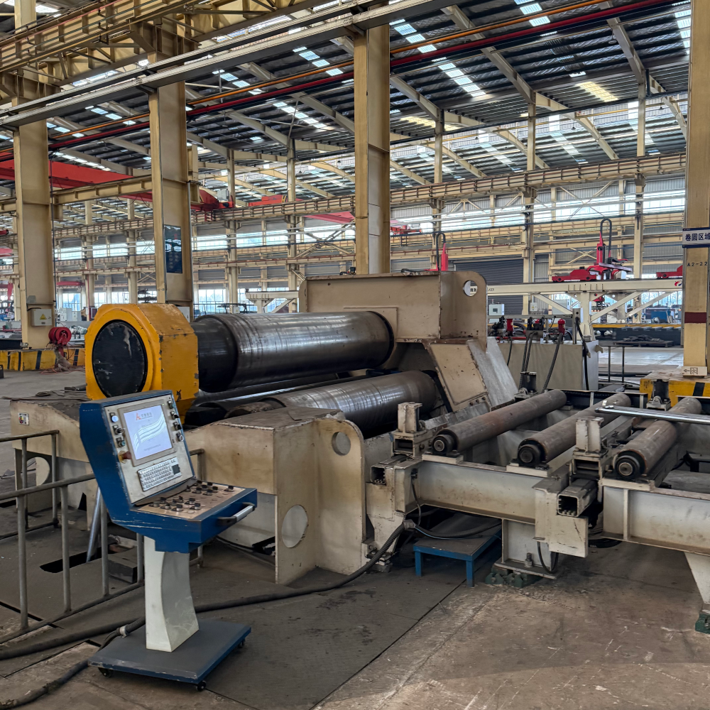 80mm Thick Four-Roll Plate Bending Machine (3)