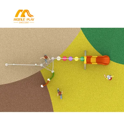 MONLE Outdoor Playground Climbing Slide Combination for Children's Physical Fitness Training