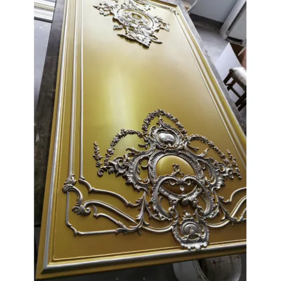 European Gold Hand-Painted PU Foam Wall Panels for Decoration and Construction
