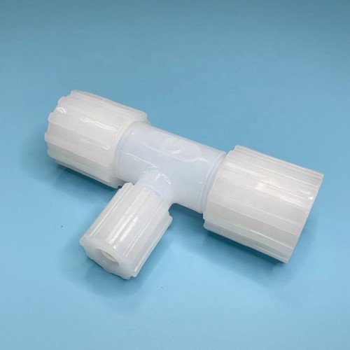 PFA Tube Connector 90deg Elbow Reducer