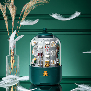 New rotating jewelry storage box with large capacity