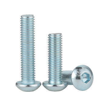 Level 10.9 Blue White Zinc M12 x 45mm Half Round Head Hexagonal Bolt - Mushroom Hexagon Head Bolts