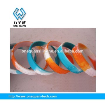 cheapest high quality charming round silicone bracelets with logo branding