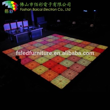 Modern fashion color changing starlit rechargable led dance floor/led dance floor for bar
