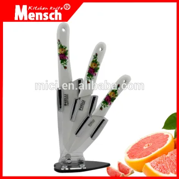 4pcs hot selling and Top-Quality flower printed Ceramic knife|ceramic kitchen knives