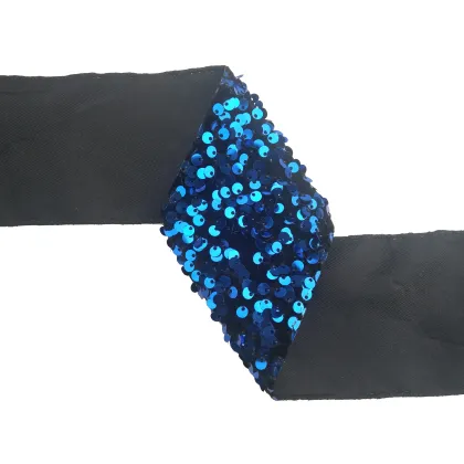 Wholesale 3\" 75mm Velvet Sequin Fabric Ribbon for Hair Bows