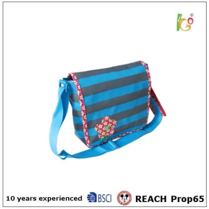 nice strip design kids shoulder bag for children school bag