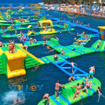 Inflatable Floating Aqua Sports Water Amusement Park Obstacle Course" could be condensed to:

"Aqua Sports Inflatable Obstacle Park