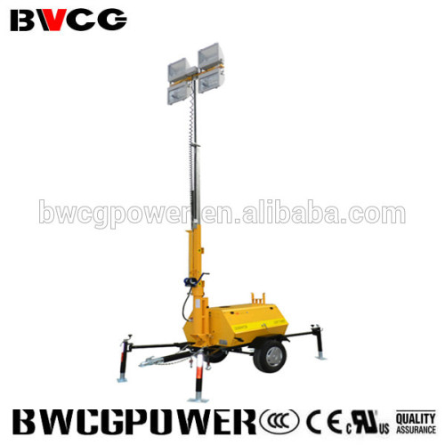 Cheap 5kw/kva Small Portable Mobile Light Tower 4x1000W