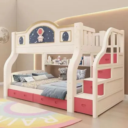 Factory-Original Solid Wood Designer Bed for Children: Modern Kid's Bedroom Furniture