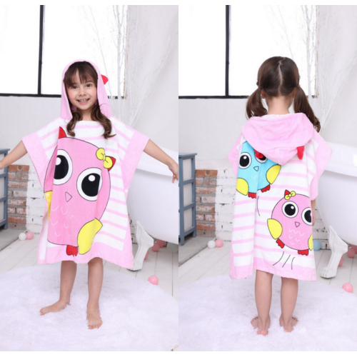 Poncho de baño de algodón bata de surf bata de secado rápido