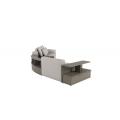 Sofás de cuero modular sofá de gran tamaño con mesa auxiliar