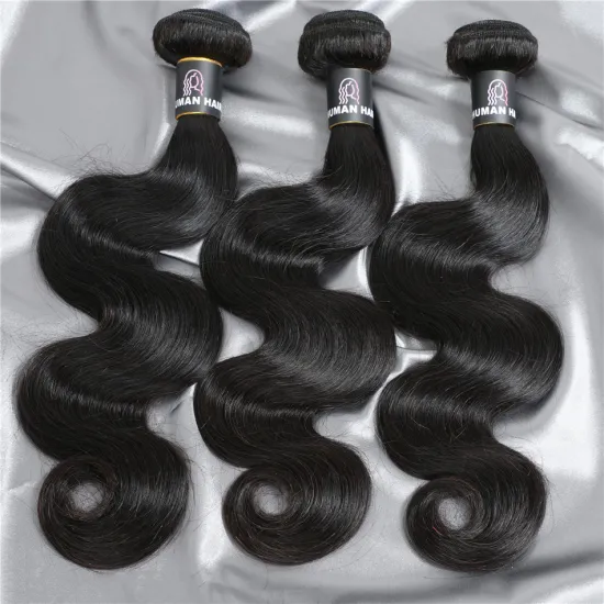 Cuticle Aligned Hair Weave Virgin Brazilian Human Hair Body Wave Texture Natural Black Hair Bundles