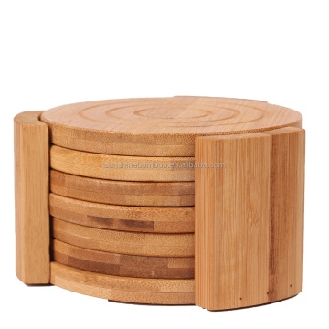 High Quality Wholesale Custom Eco-Friendly Bamboo Coasters