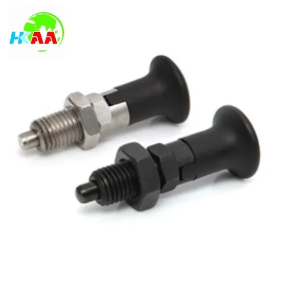 Custom precision threaded locating pins, spring loaded pull pin